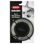 2-in-1 Silicone Sink Drain Cover with OXO Lock