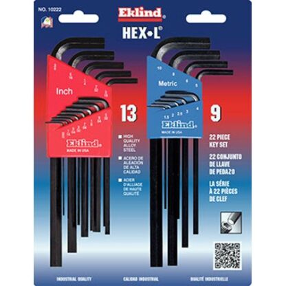 Eklind 10222 Hex-L Key Set Combo Pack 10213 & 10609