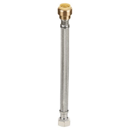 Aqua-Dynamic | Connector-Water Heater - 3/4" X 3/4" X 12" - FIP X Push