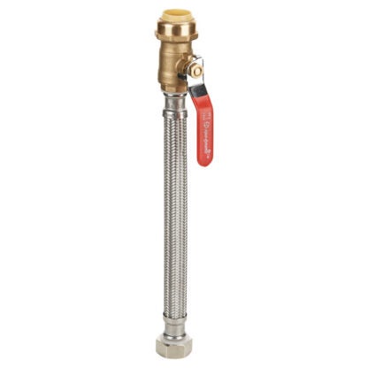 Aqua-Dynamic Connector, Water Heater, 3/4" x 12", FIP-Push Valve 3229-612 -