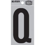 Klassen | Ree-Flects Reflective Letter Q - 2-in - Vinyl - Black and Silver