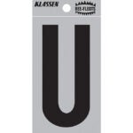 Klassen | Ree-Flects Reflective Letter U - 2-in - Vinyl - Black and Silver