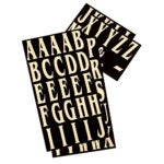 Klassen | Brand Self-Adhesive Letters - Reflective - 2-in - Black and Gold - Vinyl - 70-Pack