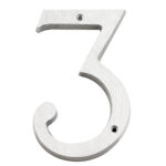 Taymor | Classic Number 3 - 6-in - Brushed Aluminum