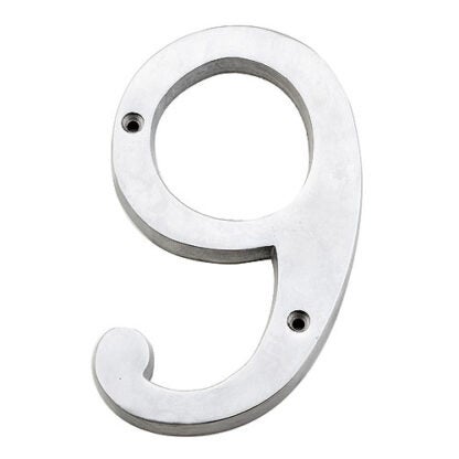 Taymor | Classic Number 9 - 6-in - Brushed Aluminum