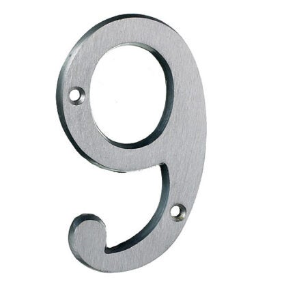 Taymor | Classic Number 9 - 4-in - Brushed Aluminum