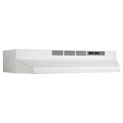 Broan Bu2 24-in Under Cabinet Range Hood White Maximum Fan Power 210 CFM BU224WH -