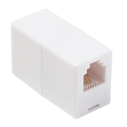 Rca | Telephone Cord Coupler - Rj11 and Rj14 - White