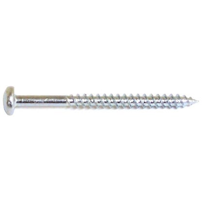 Reliable | Fasteners Pan Head Wood Screws - #4 X 1-in - Zinc-Plated - 100 per Pack - Square Drive