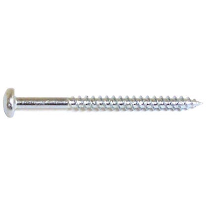 Reliable | Fasteners Pan Head Wood Screws - #5 X 3/8-in - Zinc-Plated - 100 per Pack - Square Drive