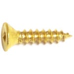 Reliable | Fasteners Flat Head Wood Screws - #10 X 2-in - Brass - 100 per Pack - Square Drive