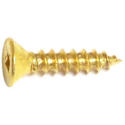 Reliable | Fasteners Flat Head Wood Screws - #10 X 2-in - Brass - 100 per Pack - Square Drive