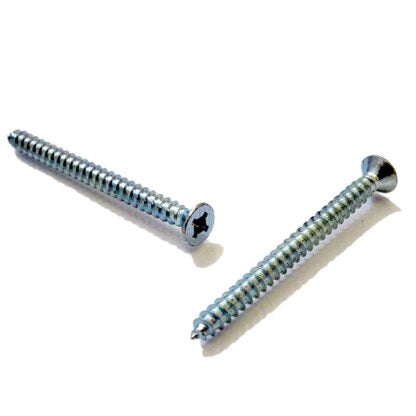 Reliable | Fasteners Flat-Head Zinc-Plated Quadrex Screw - #6 X 3/8-in - Self-Tapping - Type a - 100 per Pack