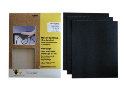 Sia | Metal Sanding Papers - 120 Grit - 9" X 11" - 3Pk