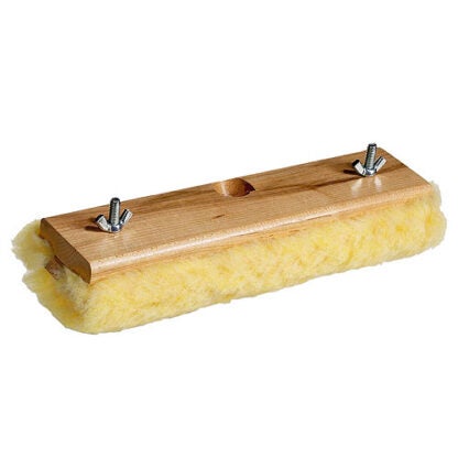 Bennett | Finishing Applicator - Wooden Block - Lamb Wool Pad - 10-in L X 3-in W