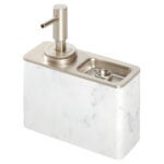 IDesign Soap Dispensers White - White Marble Dakota Soap Pump