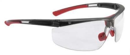 Safety Glasses, Wraparound Clear Polycarbonate Lens, Anti-Fog, Anti-Static, Scratch-Resistant