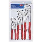 Knipex 3-Piece Plier Wrench Set 7 in 10 in 12 in Lengths Chrome Vanadium - 1 ST (414-002006US2)