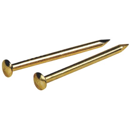 Hillman 18 Ga. X 1 in. L Brass-Plated Steel Escutcheon Pins 1 Pk 1.5 Oz