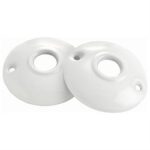 First Watch Security 2-1/2 in. White Rosettes Set (2-Pack)