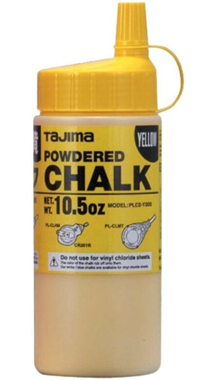 Tajima 10.5 Oz. Yellow Snap-Line Powdered Chalk Ultra-Fine Line