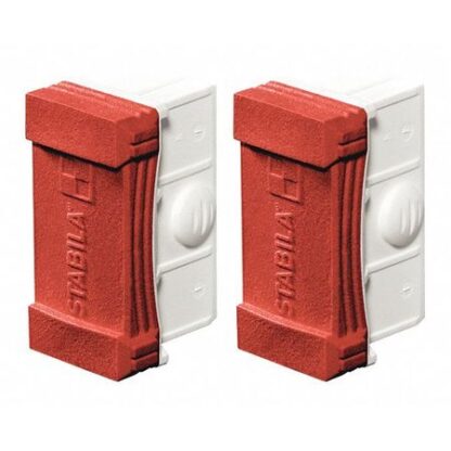 Stabila 196/96M Shock-Absorbing Anti-Slip Level End Caps - Red X2 - 20070