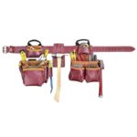 CLC 21455 19 Pocket - Top of the Line Pro Framer S Heavy Duty Leather Combo Tool Belt System - Large