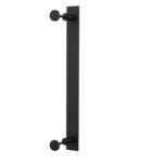 Richelieu 246207021BC 11-3/4 Inch Center to Center Rectangular Barn Door Pull Black Hardware Accessories and Parts Barn Door Hardware Components Door