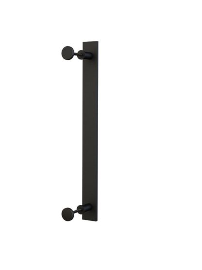 Richelieu 246207021BC 11-3/4 Inch Center to Center Rectangular Barn Door Pull Black Hardware Accessories and Parts Barn Door Hardware Components Door