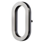 5 in. Satin Nickel LED Backlit House Number 0