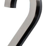 5 in. Satin Nickel LED Backlit House Number 2