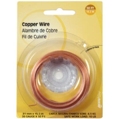 Hillman Wire Coil 100 24 Ga Copper Carded Pack of 10