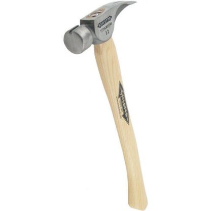 Stiletto-TI12SC 12 Oz Titanium Smooth Face Hammer with 18 in. Curved Hickory Handle