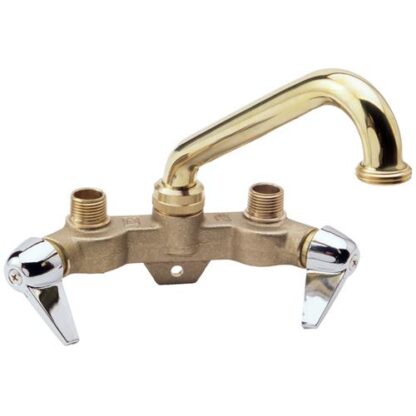 Belanger 7021 Wall Mount 2-Handle Utility Faucet, Polished Brass