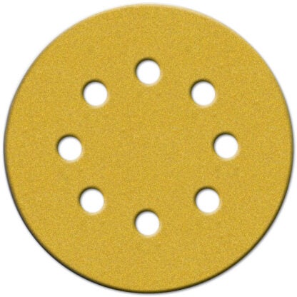 Norton 49219 5 180 Grit Hook & Loop Sanding Discs with 8 Holes 25 Count