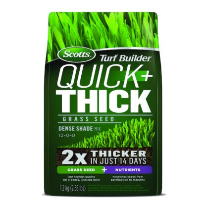 Scotts | Turf Builder Quick + Thick Grass Seeds - Dense Shade Mix - 12-0-0 - 1.2 Kg