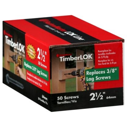 FastenMaster FMTLOK212-50 2.50 in. Timberlok Heavy Duty Wood Screw- 50 Pack