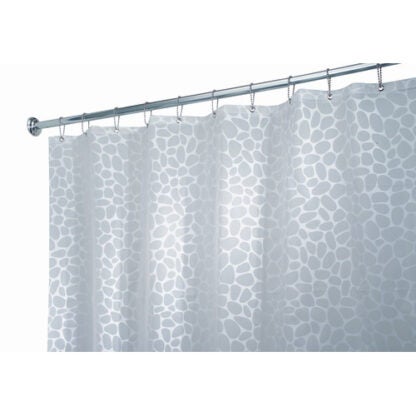 IDesign Shower Curtains White - Pebblz Shower Curtain