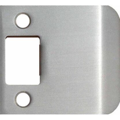 DON-JO EL-125 2-1/4" X 2-1/2" Extended Lip Strike Plate Satin Nickel Hardware Accessories and Parts Door Hardware Parts Strike Plates