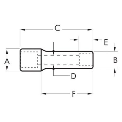 GEARWRENCH 1/2" Drive 1" Deep Impact Socket - 6 Points | Part #84556N