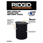 RIDGID Wet Debris Application Foam Wet/Dry Vac Cartridge Filter for Most 5 Gallon and Larger Shop Vacuums (1-Pack)