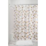 IDesign Shower Curtains Metallic - Metallic Polka Dot Shower Curtain