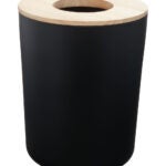 IDesign Eco Vanity Steel Waste Can Matte Black