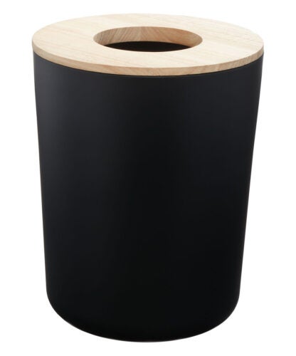 IDesign Eco Vanity Steel Waste Can Matte Black