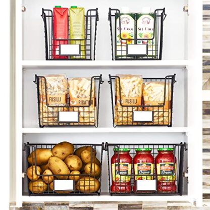 IDesign Cabinet and Pantry Organizers Matte - Small Matte Black Classico Stackable Basket