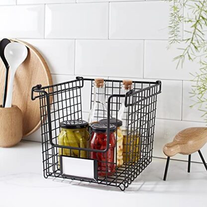 IDesign Cabinet and Pantry Organizers Matte - Small Matte Black Classico Stackable Basket