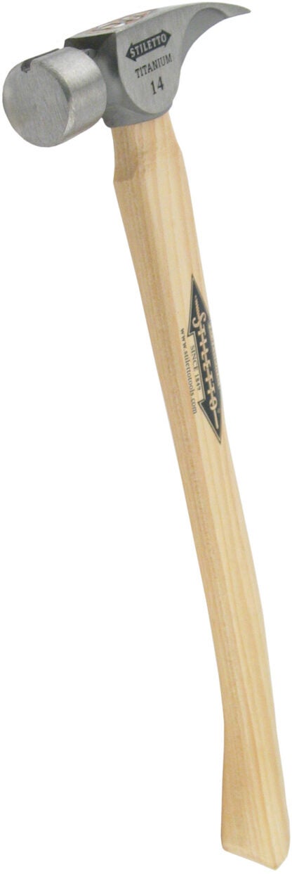 Stiletto TI14SC 14oz. Titanium Smooth Face Hammer with 18 Curved Hickory Handle