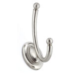 Richelieu Rh1403021195 5-9/16 Double Metal Coat Hook - Nickel