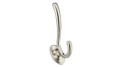 Richelieu Rh1473021195 5-1/16 Double Metal Coat Hook - Nickel