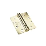 Richelieu 5823-B 4-1/2 Inch X 4 Inch Spring Square Corner Mortise Door Hinge - Single Hinge Brass Door Hinge Spring 4 1/2 X 4